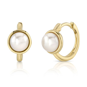 CULTURED PEARL HUGGIE EARRING