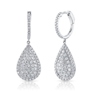 2.18CT DIAMOND PEAR EARRING