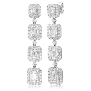 5.08CT DIAMOND BAGUETTE EARRING