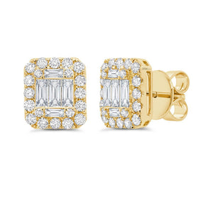 1.72CT DIAMOND BAGUETTE STUD EARRING