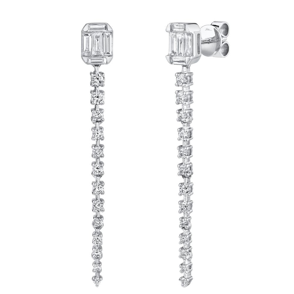 1.17CT DIAMOND BAGUETTE EARRING