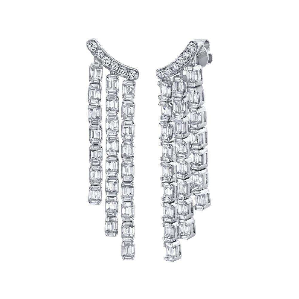 5.76CT DIAMOND BAGUETTE EARRING