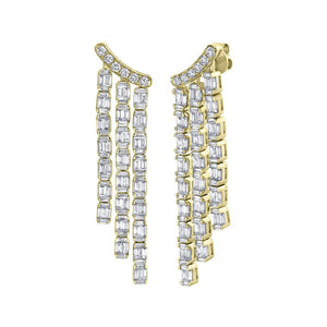 5.76CT DIAMOND BAGUETTE EARRING